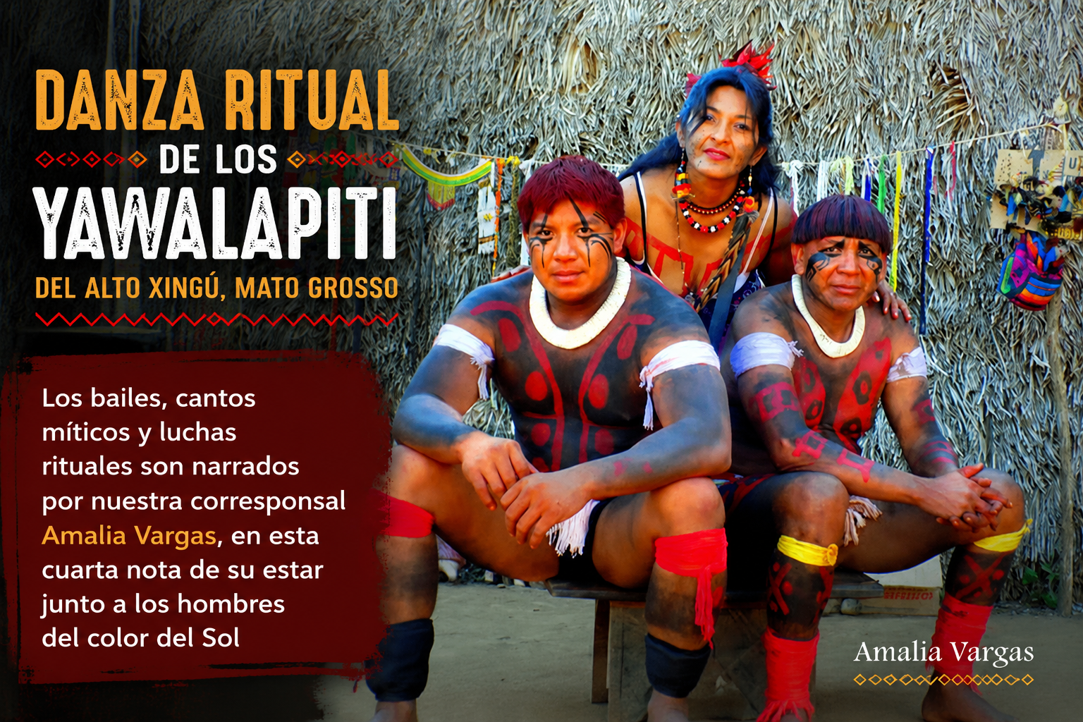 Danza ritual de los yawalapiti del Alto Xingú, Mato Grosso